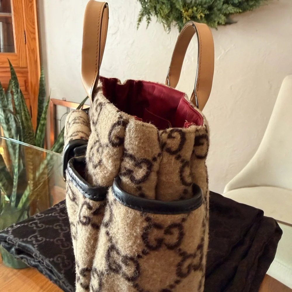 Gucci Monogram Wool Purse - Picture 2 of 8